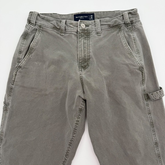Abercrombie & Fitch Mens Carpenter Pants Gray Stretch Workwear 29x30 - Picture 6 of 9